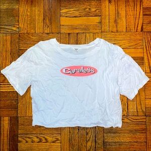 Garage “Careless” clueless cropped tee